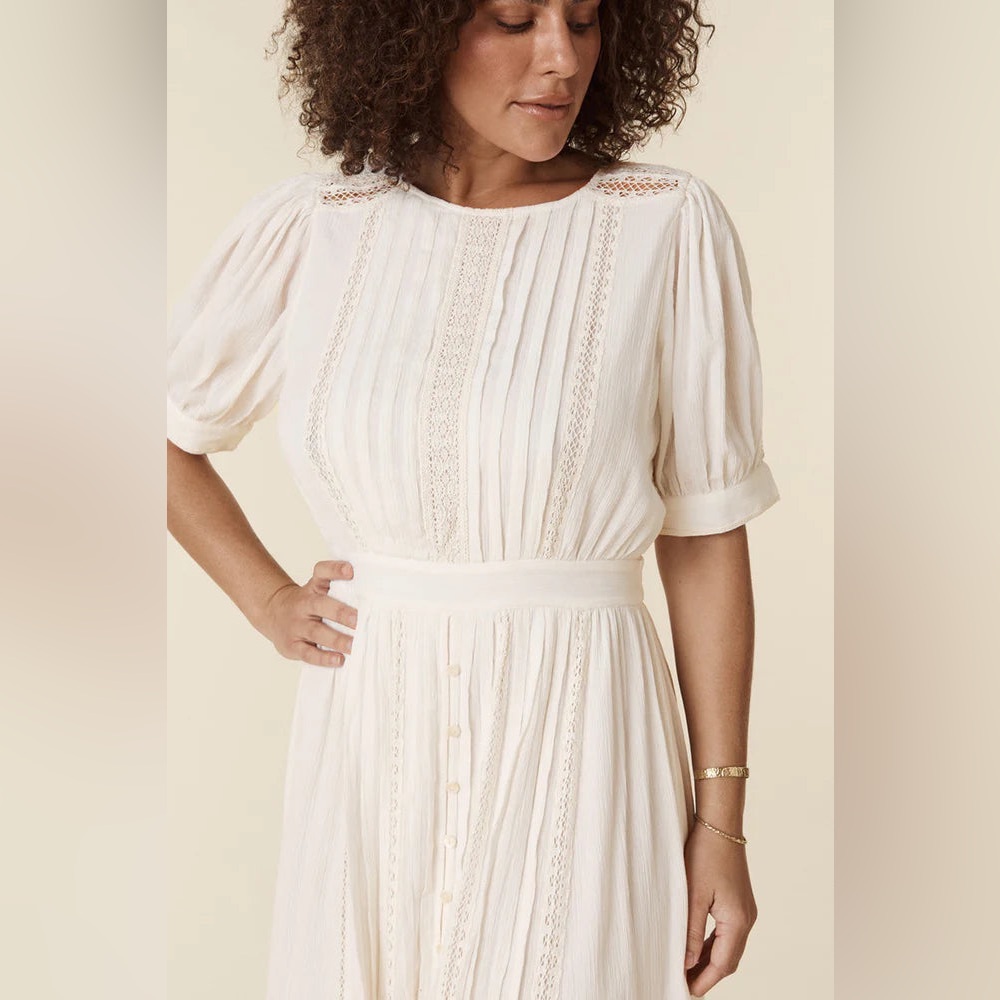 Spell Jolene Lace Cut-Out Midi Dress NWT